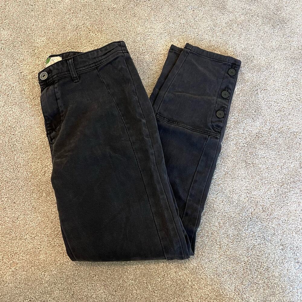 Anthropologie Women's Grey Black Corduroy Pant Lyocel Cotton Size‎ 28